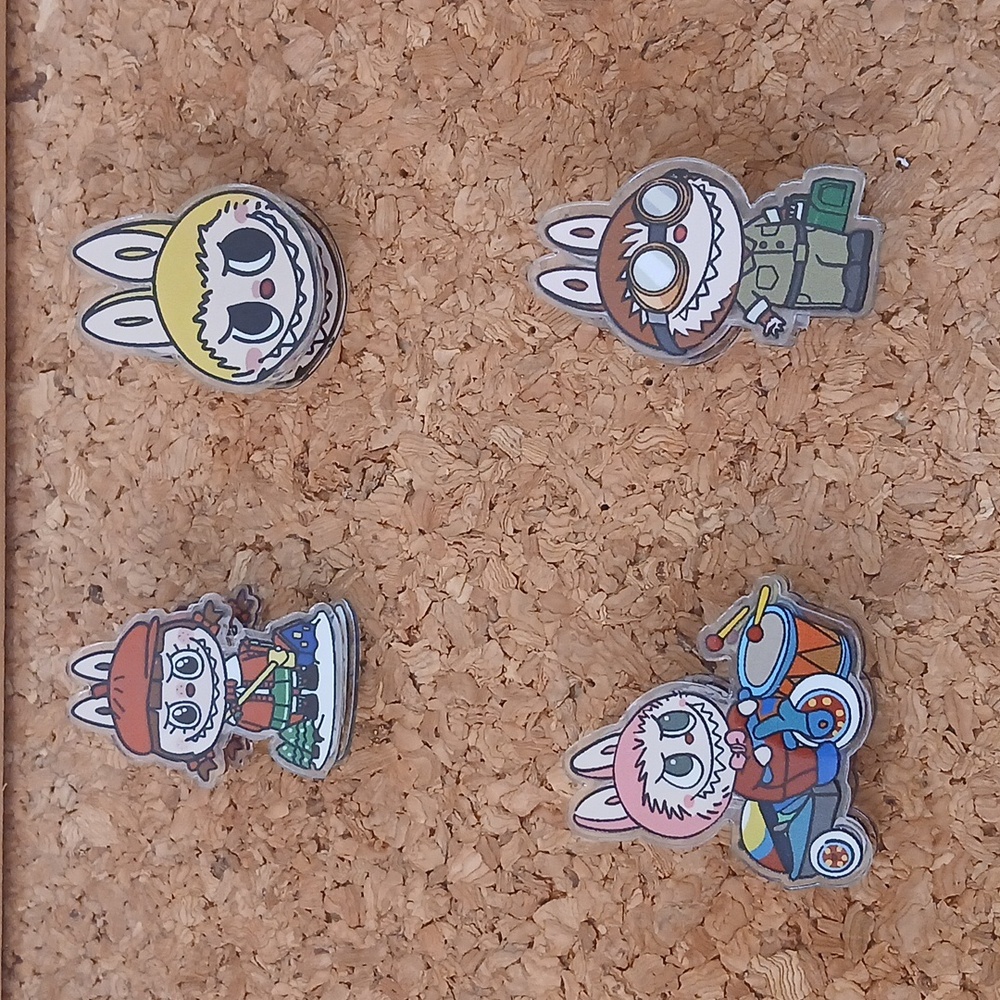 Labubu Clip Set - Multicolor